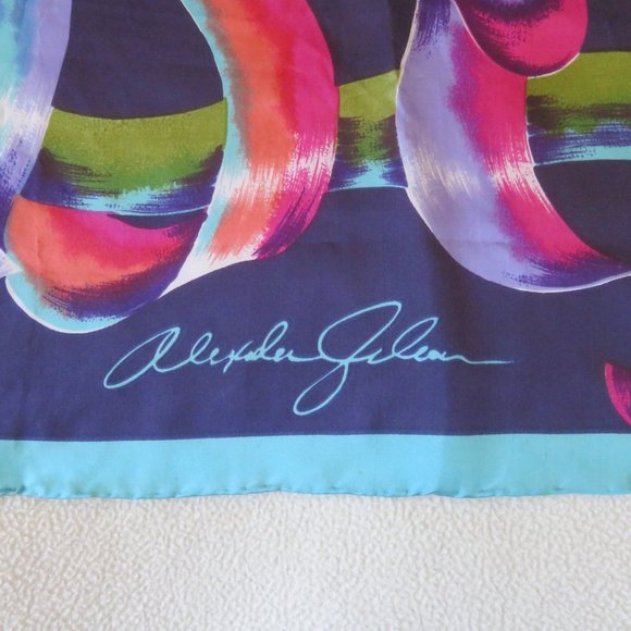 Alexander Julian Silk Scarf - Picture 2 of 4